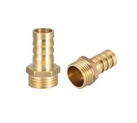 sourcing map 2 pièces Raccord cannelé tuyau en laiton connecteur 14 mm Barbelé x1/2" G Mâle Raccord Tuyau D'arrosage, Connecteur Cannelé En Laiton Pour Pompe Eau