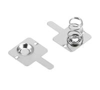 sourcing map 20 Paires AA Batterie Positif Negatif Conversion Ressort Contact Plaque Nickelage 13.0mmx11.5mm