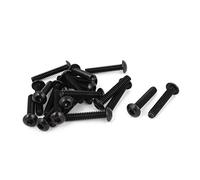 sourcing map 20 Pcs 10-24 x 1" acier alliage 10.9 UNC vis Noir | tête hexagonale