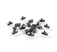 sourcing map 20 pcs on/off/on DPDT 2p2t 6 pin vertical Dip Interrupteur à glissière 9 x 4 x 3.5 mm