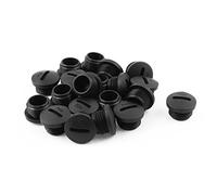 sourcing map 20 pcs PG9 Nylon Noir Insert Bouchon Obturateur Cap Extrémité filetée M15 x 8 mm