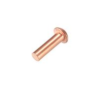 sourcing map 200Pcs 3/32Pouces X 5/16Pouces Rond Tête Cuivre Solide Rivets Attaches