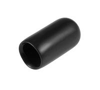 sourcing map 200pcs Caoutchouc Embouts 1/4"(6mm) ID Vinyle Rond Terminal Capuchon Housse Vis Filetage Protections Noir