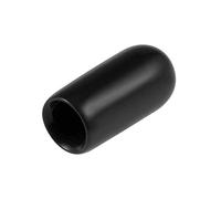 sourcing map 200pcs Caoutchouc Embouts 5.5mm ID Vinyle Rond Terminal Capuchon Housse Vis Filetage Protections Noir