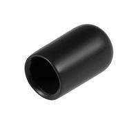 sourcing map 200pcs Caoutchouc Embouts 7.5mm ID Vinyle Rond Terminal Capuchon Housse Vis Filetage Protections Noir