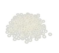 sourcing map 200pcs Rondelles Nylon Plat Joint Étanchéité pour Robinet Tuyau Blanc M4 9mm OD 4mm ID 1mm Épaisseur