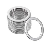 sourcing map 20Pcs 14mm x 20mm x 0.8mm Rondelle Plate en Acier Inoxydable 304 pour Boulon à Vis