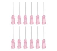 sourcing map 20Pcs 20G Distribution Aiguilles, 1" PTFE Colle Aiguille Tube Blunt Conseils avec PP Flexible Aiguille pour Liquide Colle Pistolet, Rose
