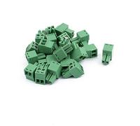 sourcing map 20Pcs 300V KF2EDGK Pas 3,5mm 2 broche Connect bloc borne vis PCB