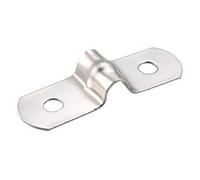 sourcing map 20pcs Collier de Serrage 5mm 2 Trous 304 Acier Inoxydable | Fixation Tuyau Clip Tube Attacher Pince Rigide, Attache Grillage Rigide Fixer Clôture