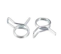 sourcing map 20Pcs Double Fil Ressort Tube Pince 7mm Carburant Ligne | Silicone Tube Tuyau Ressort Clips Zingué