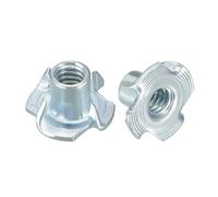 sourcing map 20Pcs Écrou à Griffe 1/4"-20 4 Volets Écrou en t pour Escalade