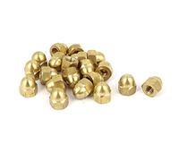 sourcing map 20pcs Écrou Borgne Laiton M6 Hexagonal Dôme Clou Décoratif pour Vis Boulon