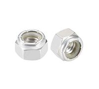 sourcing map 20Pcs écrou de Blocage 5/16"-18 Acier carbone Blanc zingué