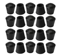 sourcing map 20pcs Embout Pied Chaise Bouchon Tampon Capuchon Protection Jambe Meuble Plancher Antidérapant en Caoutchouc Diamètre Intérieur 12mm