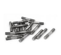 sourcing map 20Pcs Goujon Double Extrémité Fileté Vis Boulon M6 x 35mm | 304 Inox Acier