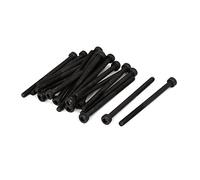 sourcing map 20pcs M3 x 45 mm Vis à Tête Cylindrique Hexagonal Noir DIN912 | à Six Pans Creux Boulon en Acier Allié 12,9 grade