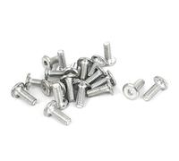 sourcing map 20pcs M6 x 15mm Vis à Tête Plate Fraisée à Six Pans Creux Hexagonale Boulon