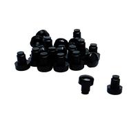 sourcing map 20pcs Pare-choc de Table en Verre Anti-collision noire 6mm | Tige Patin de Protection Meuble Patio, Anti-bruit, Souple, Intégré, glisse