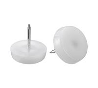 sourcing map 20Pcs Patin Glisseur Clouer Pied Chaise Table 20mm Dia | Protection Tampon Vis, Plastique