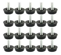 sourcing map 20pcs Pieds de Nivellement Meuble Réglable Pied Réglable Patinn Meuble Jambe Pied de Table Chaise Base Protection Plancher Vis Glisse Métrique M6-1.0