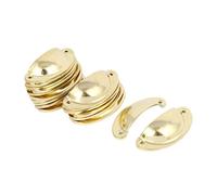 sourcing map 20pcs Poignée de Meuble Tiroir Placard Armoire Porte 82mmx34mmx18mm Style Rétro Forme de Coquille Fer Ton Or