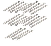 sourcing map 20pcs Queue 2,35 mm mant de meulage en forme bille montéeforet | Diamètre 3mm, Tête Diamètre