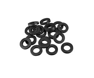 sourcing map 20pcs Rondelle Plate Caoutchouc Joint étanchéité Entretoise Ronde Métrique Isolation M10 x 20mm x 3mm