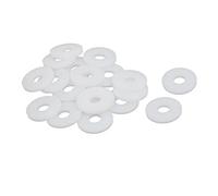 sourcing map 20pcs Rondelles PTFE Plat Joint Étanchéité pour Robinet Tuyau Blanc 18mm OD 6mm ID 2mm Épaisseur