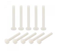 sourcing map 20pcs Vis Nylon Machine Fente Tête Cylindrique Attaches Boulon pour Électronique Communication Équipement M6x50mm
