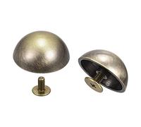 sourcing map 20x9mm Rivets Tête Rond Vis Dos Creux Cuir Goujons Bronzé 8 Ensembles