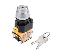 sourcing map 22mm 2 Position ermeture Bouton Inter. rgenté NO/NC