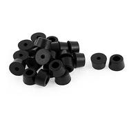 sourcing map 24pcs Patin Pied Chaise Meuble Caoutchouc Tampon Pare-Choc Embout Jambe Protection 8 mm Diamètre du Trou 17 mm x 10 mm antidérapant Rond