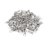 sourcing map 250pcs Cosse à Fourche Sertir Câble SNB1.25-3.2 Non-Isolé U-Type Cuivre Terminal AWG22-16 Fil