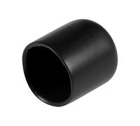 sourcing map 25pcs Caoutchouc Embouts 15mm ID Vinyle Rond Terminal Capuchon Housse Vis Filetage Protections Noir