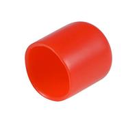 sourcing map 25pcs Caoutchouc Embouts 17mm ID Vinyle Rond Terminal Capuchon Housse Vis Filetage Protections Rouges