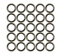 sourcing map 25pcs M12 Ton Bronze Voiture Huile Moteur Plate Rondelle collée Joint