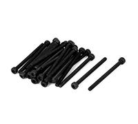 sourcing map 25pcs M3 x 40 mm Vis à Tête Cylindrique à Six Pans Creux Tête Hexagonale Boulon Filetage complet Noir