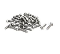 sourcing map 25Pcs M4x16mm Vis Inviolable Tête Bombée Torx Bouton Sécurité | 304 Acier Inoxydable