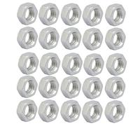 sourcing map 25pcs M5x0.8mm pas métrique acier carbone plaqué zinc écrous Hex gauche