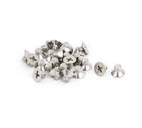 sourcing map 25pcs Vis Tête Fraisée Cruciforme Tête Plate Boulon M5x6mm Acier Inox 316