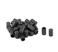 sourcing map 28pcs Embout Pied de Chasie Meuble Embout Tube Jambe Patin Capuchon Protection Caoutchouc Noir 6 mm Diamètre