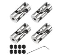 sourcing map 2mm à 2,3mm Diamètre Interne Accouplement Arbre Rotatif Joint Universel Coupleur L18 x D8 avec Vis et Clé pour RC Modèle Paquet 4