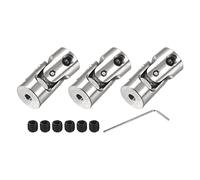 sourcing map 2mm à 2mm Diamètre Interne Accouplement Arbre Rotatif Joint Universel Coupleur L18 x D8 avec Vis et Clé pour RC Modèle Paquet 3