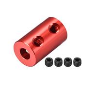 sourcing map 2mm à 5mm Alésage Coupleur Arbre Moteur Rigide Couplage Ensemble Vis L20XD12 Aluminium Alliage Connecteur Accessoire Rouge