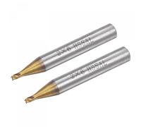 sourcing map 2mm x 6mm Foret pour Vertical oupage Machine Haute Vitesse Acier 4 Cannelure Spirale Fraise Serrurier Outil 2 Pcs
