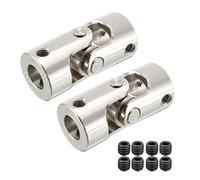 sourcing map 2pc 8mm à 10mm Coupleur Arbre U Joint Rotatif Universel Direction L35XD16