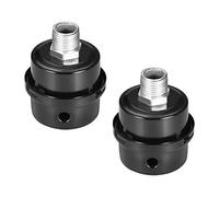 sourcing map 2pc Métal filtre silencieu compresseur air 3/8 BSP Filetage 16mm haute 2,83" 2,44" Dia