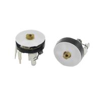 sourcing map 2pcs 10 k Ohm 0,1 W Potentiomètre à film de carbone de 12,5 mm de diamètre avec interrupteur - Noir