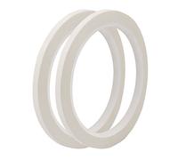 sourcing map 2pcs 5mm simple face auto-adhésive solide bande myla r 50m longueur bande Logo Blanc